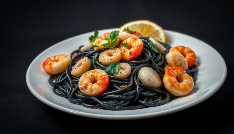 squid ink seafood pasta